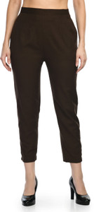 24Hour Fashion Regular Fit Women Brown Trousers