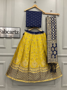 Fabcartz Self Design Semi Stitched Lehenga Choli