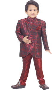 H & Highness Single Breasted Woven Boys Suit