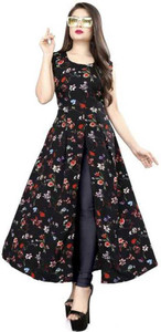 Savitricreation Women Floral Print Frontslit Kurta