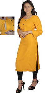 Mahira's Comfort Women Solid Straight Kurta