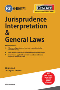 Taxmann's CRACKER for Jurisprudence Interpretation & General Laws (Paper 1 | JIGL) – Covering past exam questions (topic-wise) & detailed answers | CA Executive | Dec. 2022 Exam