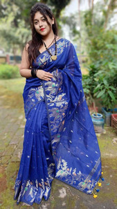 dassareeghar Self Design Tant Cotton Silk Saree
