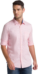 PARX Men Printed Formal Red Shirt