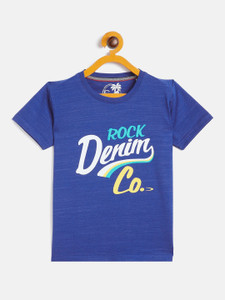 DUKE Boys Typography Cotton Blend Slim T Shirt