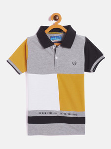 DUKE Boys Colorblock Cotton Blend Slim T Shirt