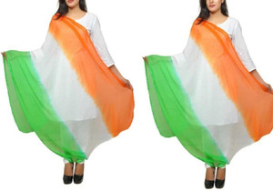 SKANDU Chiffon Striped Women Dupatta