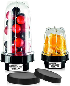 Silentpowersunmeet Heavy Bullet Jar for Mixer Grinder Set of 2 (530ML & 350ML) Mixer Juicer Jar Mixer Juicer Jar