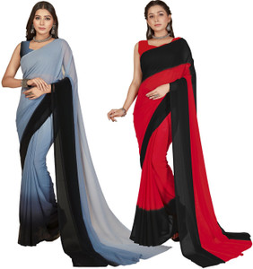 kashvi sarees Striped Bollywood Georgette Saree