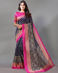 Kanooda Prints Printed Mysore Art Silk Saree