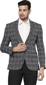 PARK AVENUE Checkered Single Breasted Formal Men Blazer