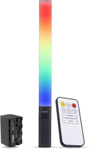 DIGITEK Portable RGB LED Light Wand with NP F750 Battery & Remote (DSL-20W RGBCombo) 2400 lx Camera LED Light