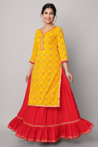 God Bless Women Kurta Skirt Set