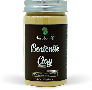 HerbtoniQ Organic Bentonite Clay Powder 200gm for Face Pack And Hair Pack