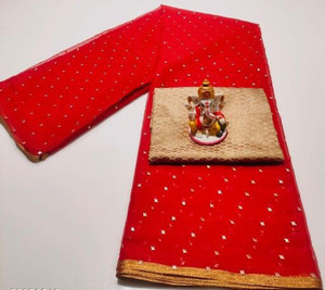 REDFISH Embellished Daily Wear Chiffon Saree