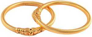 Jewar Mandi Brass Gold-plated Bangle Set