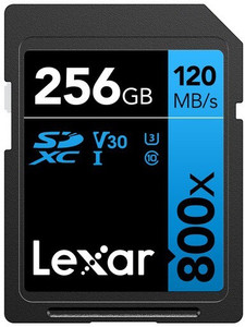 Lexar Professional 800x 256 SDXC Class 10 120 MB/s  Memory Card