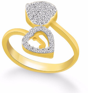 Kanak Jewels Diamond Heart Letter J Designed for Girls Women