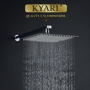 क्यारी - PREMIUM 8 x 8 Ultra Slim Shower + EXTRA Heavy Arm Shower Complete Set शावर हैड