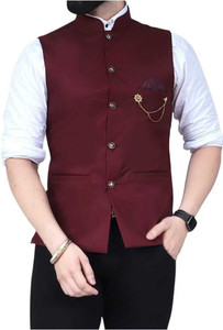 maksud enterprise Sleeveless Solid Men Jacket