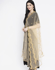 Modern gattu creation Net Embroidered Women Dupatta