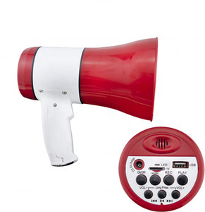 Daxstar Portable 30W Handheld Megaphone Loud Speaker Recording Speaker USB & SD Card Handheld Megaphone - Built-in Siren 20W Talk, Record, Play, Siren, Music Indoor, Outdoor PA System