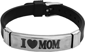 M Men Style Alloy, Stainless Steel Sterling Silver Bracelet