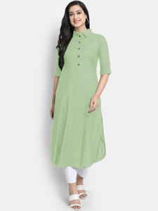 AMAR CREATION Women Solid Straight Kurta