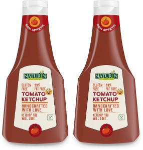 Naturin Tomato Ketchup, Pack of 2 | Tangy Tomato Sauce, for Every Snack, 400x400g Ketchup