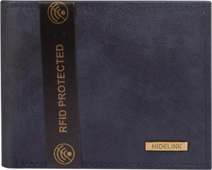 Hidelink Men Casual Blue Artificial Leather Wallet