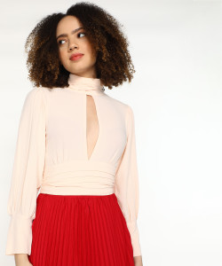 FOREVER 21 Casual Solid Women Pink Top