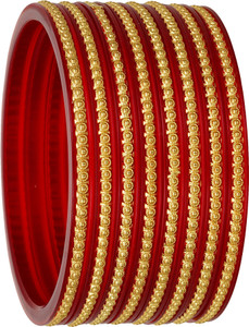 JOYERIA FASHIONS Plastic Gold-plated Bangle Set