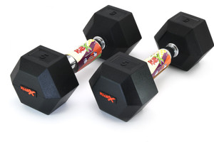 RUBX Hex (5kg each) Fixed Weight Dumbbell