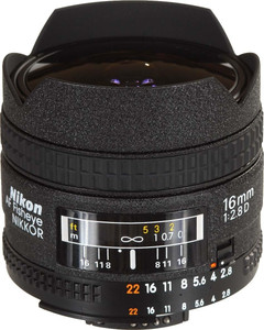 NIKON AF Fisheye-Nikkor 16 mm f/2.8D Fisheye Prime Lens - NIKON
