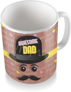 SKY TRENDS Awesome Dad With Cap Gifts For Dad Father's Day Coffee Ceramic Coffee Mug