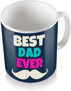 SKY TRENDS Best Dad Ever With Mustaches Black BackGround Gifts For Father's Day Coffee Ceramic Coffee Mug