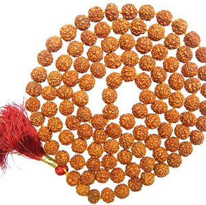 Shiv Shakti Rudraksha Mala 9 mm Wood Chain