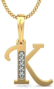 Chandrika Pearls K Alphabet Gold-plated Copper Pendant