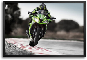 RangeeleInkers Kawasaki Zx10R Laminated Frame Poster Paper Print
