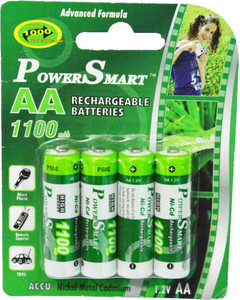 Power Smart 1100mAH x4 Pcs Power Smart PS 1100 Rechargable AA NiCD  For Cameras Toys Remote etc  Battery