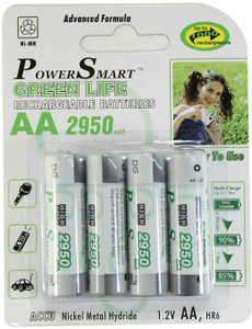 Power Smart Pack of 4 AA 2950mAh  Battery