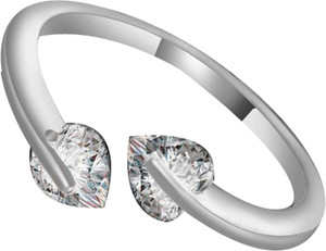 Karatcart Zinc Crystal Platinum Plated Ring