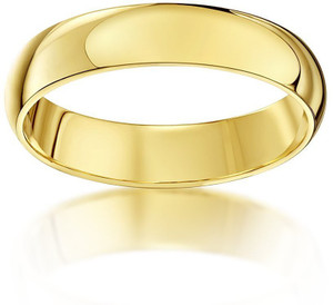 SEEYARA Love Band Brass Gold Plated Ring