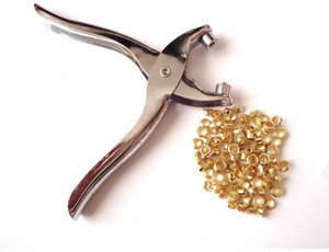 DIY Crafts StainSteel Eyelet Prong Studs Snap Fastener Plier Leather Hole Punche Rivet