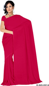Vardan PRINTS Solid/Plain Bollywood Chiffon Saree