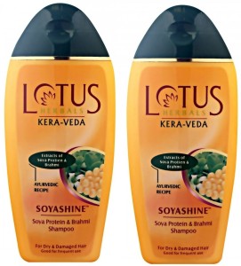 LOTUS Kera-Veda Soya Protein & Brahmi Shampoo - Soyashine (pack of 2)