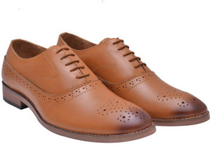 Hirel's Geniune Leather Cap Toe Oxford Brogue Oxford For Men