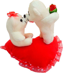 Fun & Funky Kissing Couple Teddy  - 10 Inch