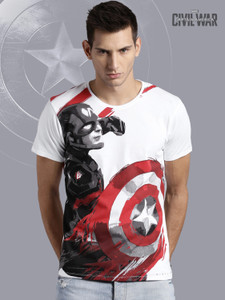 Kook N Keech Graphic Print Men Round Neck White T-Shirt