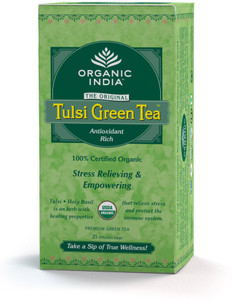 ORGANIC INDIA Tulsi Green 25 TB Tulsi Herbal Infusion Tea Box